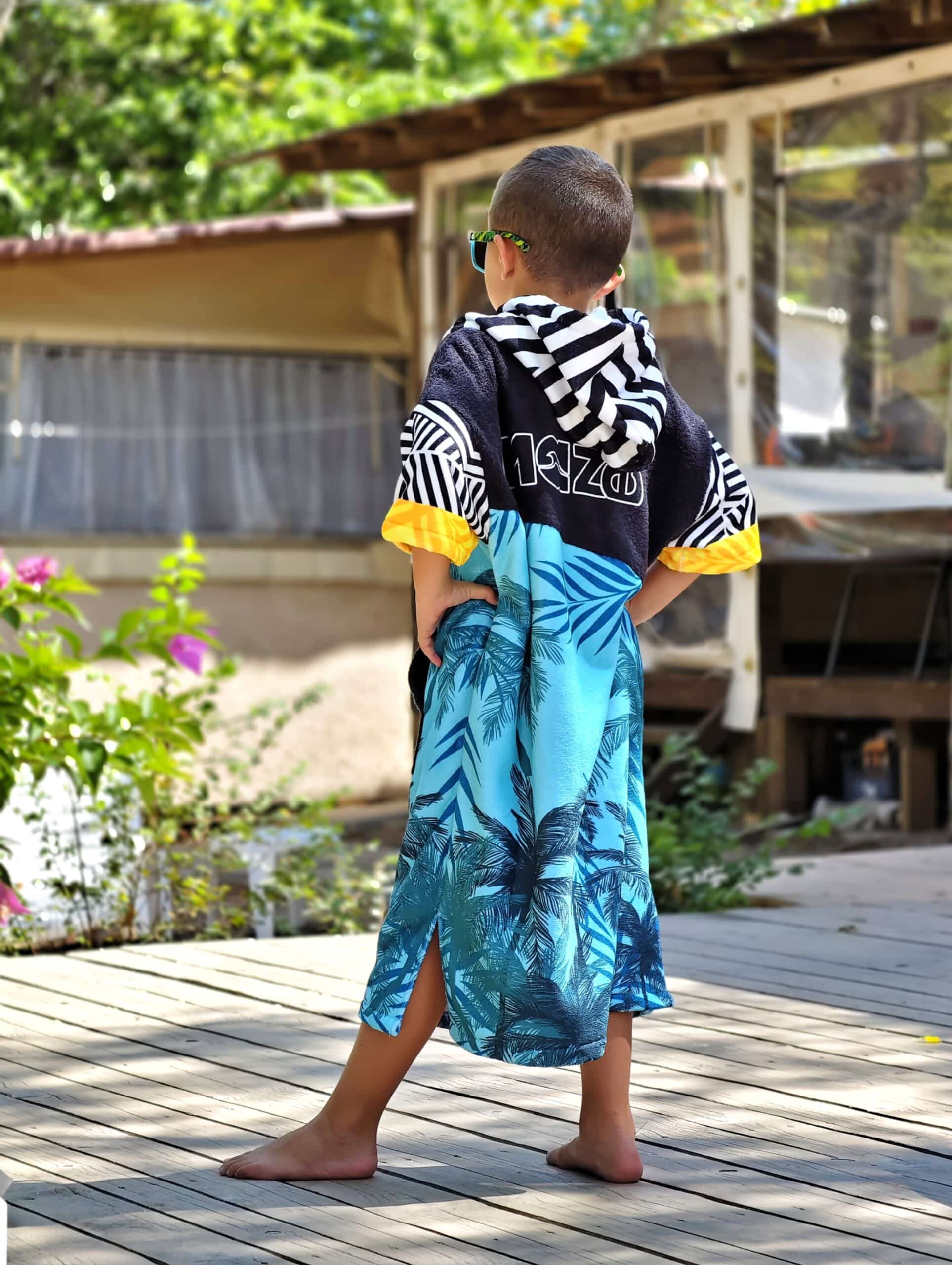 ПОНЧО MAZE BLUE TROPICAL ZIP